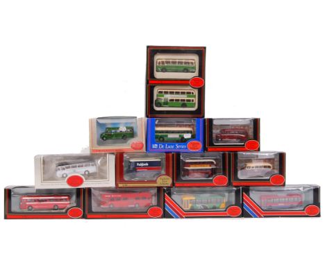 A collection of 12x assorted EFE Exclusive First Edition 1:76 scale diecast model buses and coaches. All appear mint, within 