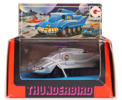 A rare vintage Captain Scarlet bootleg Japanese made Spectrum Pursuit Vehicle diecast model. Made by Eidai Grip, model number