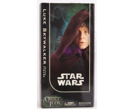 A good Star Wars Sideshow Collectibles made 1:6 scale ' Order Of The Jedi ' Luke Skywalker 12" collectable action figure. App