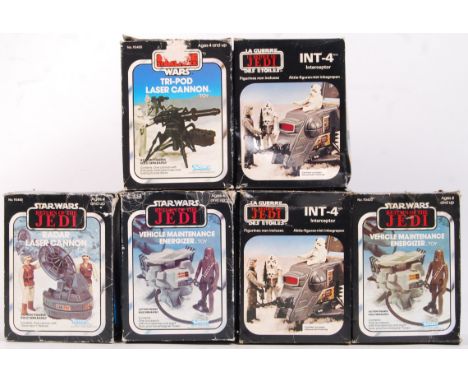 A collection of 6x original vintage Palitoy &amp; Kenner made Star Wars ' Minirigs ' action figure playsets. All complete, an