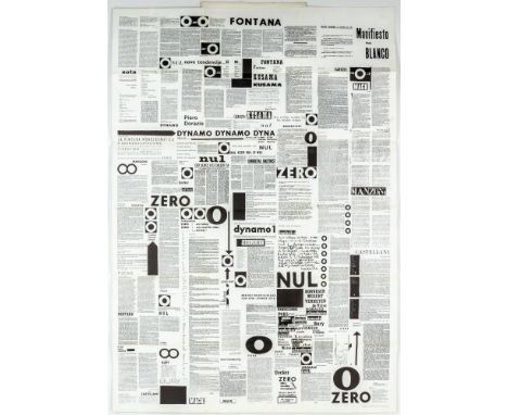 ZERO. Tentoonstelling nul. Katalog zur Ausstellung im Stedelijk Museum, Amsterdam, 9.-25.3.1962. Plakat als Katalog 99,5 x 70