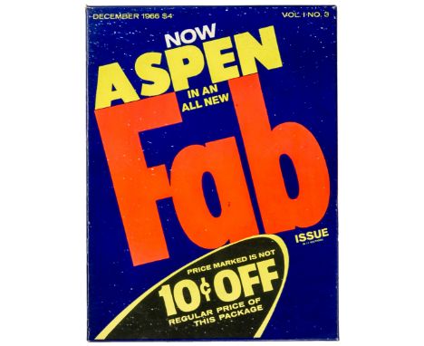 Aspen magazine. Vol I, No. 3. FAB issue. Gestaltet von Andy Warhol und David Dalton. Mit Beilagen in unterschiedlichen Techni