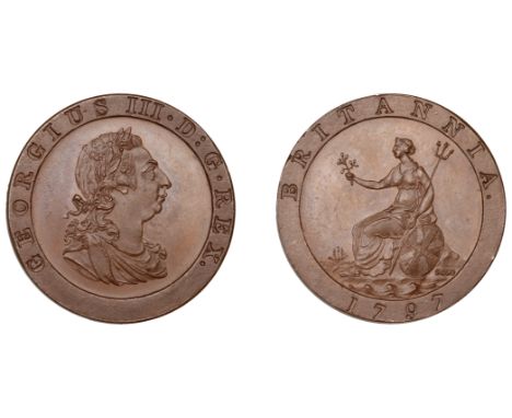 George III (1760-1820), Pre-1816 issues, Restrike Pattern Farthing, 1797, by W.J. Taylor, in copper, laureate bust right, rev