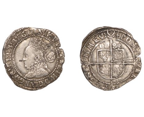 Elizabeth I (1558-1603), Fifth issue, Threepence, 1582/1, mm. Latin cross (?) on obv., sword on rev., bust 4D, 1.52g/6h (N 19