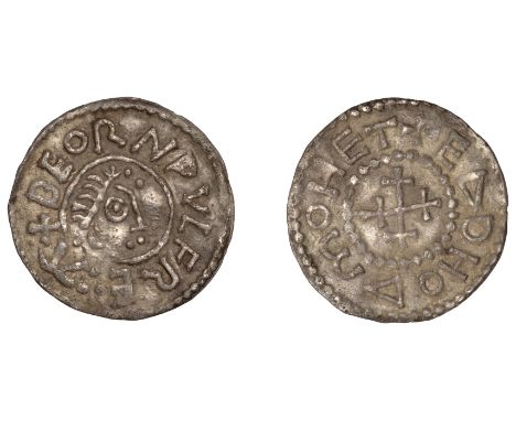 Kings of Mercia, Beornwulf (823-26), Penny, uncertain East Anglian mint, Eadnoth, + beornpvlf re: around diademed head right,
