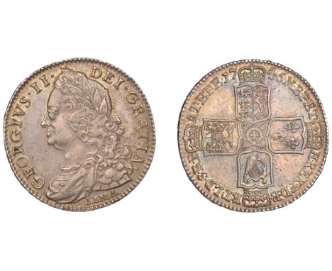 George II (1727-1760), Halfcrown, 1746/5 lima, edge decimo nono (ESC 1689; S 3695A). Nearly extremely fine, toned £240-£300