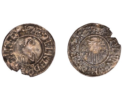 Æthelred II (978-1016), Penny, First Hand type, Thetford, Sperling, spyrling m-o ðeodfo, East Anglian style, 1.16g/3h (Dolley