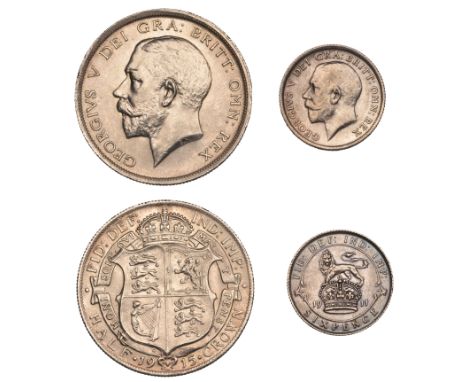 George V, Halfcrown, 1915, Sixpence, 1911 (S 4011, 4014) [2]. First virtually mint state, second extremely fine or better £12