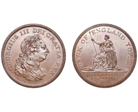 George III (1760-1820), Bank of England, Pattern Dollar, 1811, by W J Taylor after C H Kuchler, in copper, laureate and drape
