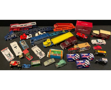 Toys - Diecast vehicles, Impy Freight Express No 5, boxed,  Solido Alfa Romeo concept Coupe, boxed ;  Matchbox King size K-18