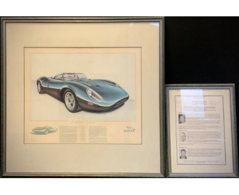 John Francis, By and after, Jaguar XJ13, signed in pencil by Stirling Moss, and Norman Dewis, limited edition number 44 of 85
