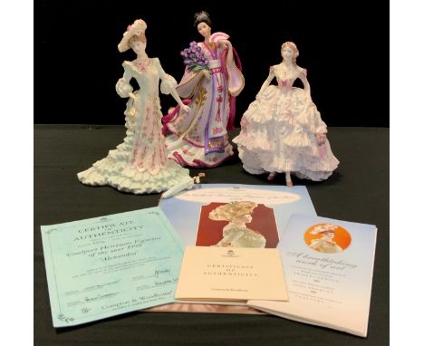 A Royal Worcester limited edition figure Royal Debut, 4121/12500, Coalport Heirlooms Collection figure of the Year 1998. Alex