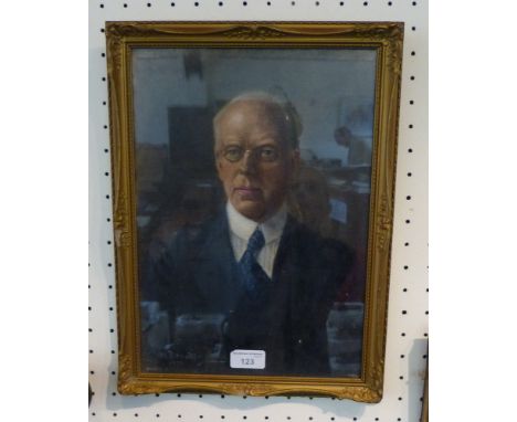 A gilt framed oil portrait of gentleman, bears signature H. Brookfield King 1933