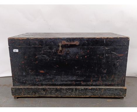 A Victorian painted trunk, 97 cm wideGeneral wear