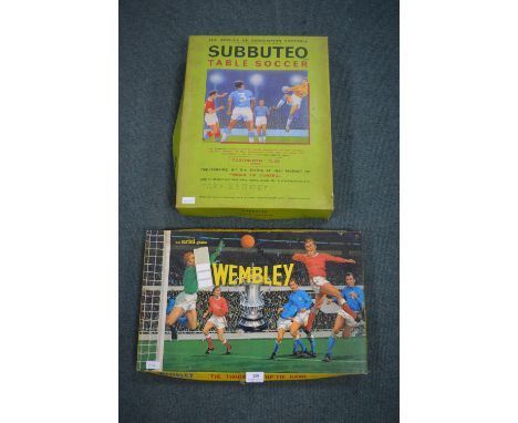 Subbuteo Table Soccer Continental Edition, and Wembley Football Board Game