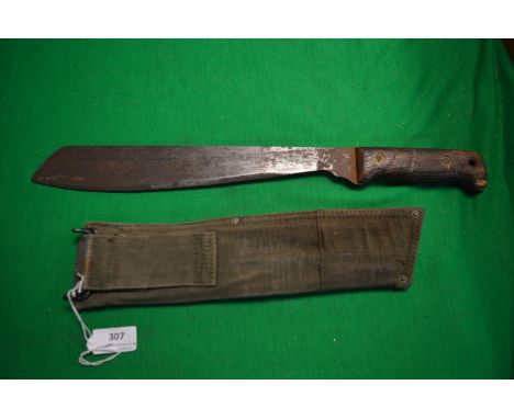 WWI British Military Machete with Canvas Sheath