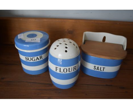 T.G. Greens Cornish Ware Blue & White Dispensers 