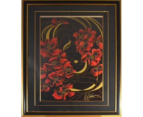 Martinos Manoukian (b.1947) Passionate Embrace, numbered 31/295, signed, limited edition print, measurements 98 x 63 cm, fram