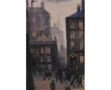After Lowry. The lodging house 1921, National Fine Arts print no. 255/500, print numbered to the mount, 53cm x 35cm.
