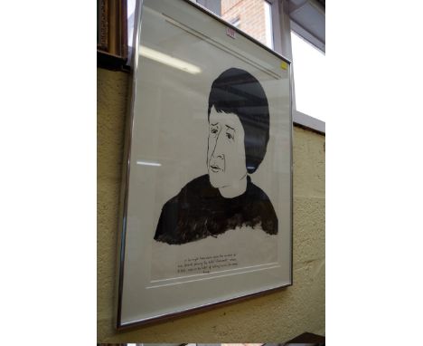 Arnold Daghani (Romanian, 1909-85), head and shoulders portrait, signed, acrylic, 53 x 39.5cm. 