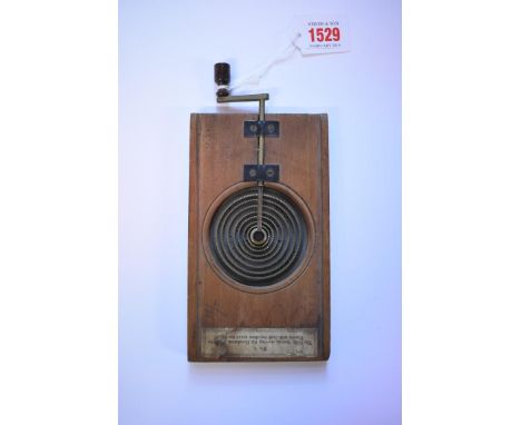 A Victorian mahogany mounted mechanical orrery/planetarium magic lantern slide, inscribed 'Cox, 100 Newgate St, London', (gla