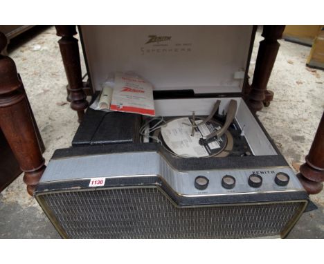 A vintage Zenith KPS-80 phonograph,&nbsp;with instruction pamphlet.&nbsp; 