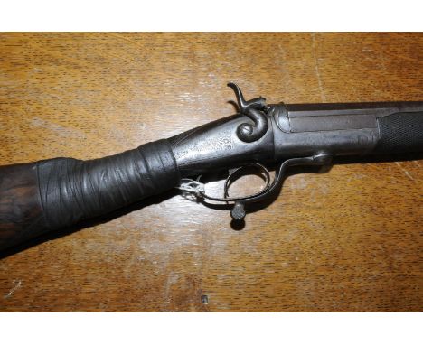 Reidley & Co. London 20 bore single barrel shotgun with 28inch damascus barrel with octagonal first stage with under lever op