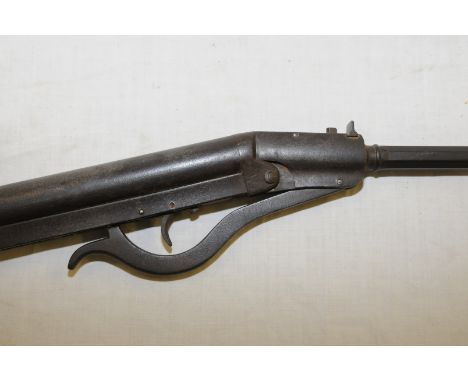 .177 early gem type break barrel air rifle no. 11417 with first stage octagonal barrel 