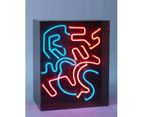 CHRYSSA (VARDEA)
Greek, 1933-2013
 
Abstract
signed and numbered 9/12
mixed media with neon and plexiglas
48 x 38 x 34 cm
 
P