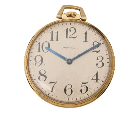 An American 14ct gold open faced dress watchthe enamel dial marked, Spaulding Gorham Co., the movement marked Hamilton U.S.A,