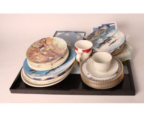 A number of Royal Worcester, Royal Doulton and other limited edition wall plates, including six with views of Watlington