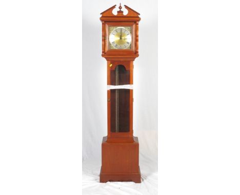 A mahogany cased long case clock with three train movement, 68" high