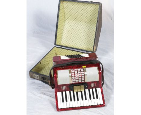A Galotta piano accordion, in case