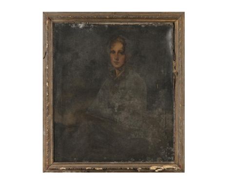 ENGLISH SCHOOL (18TH CENTURY)Portrait of a Woman, three-quarter length seated in a landscapeOil on canvas, 94 x 80cmProvenanc