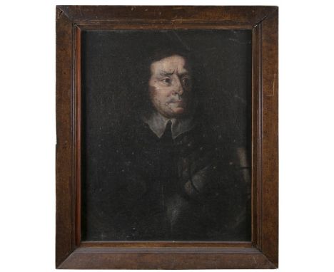 IRISH SCHOOL (18TH CENTURY)Portrait of Oliver Cromwell, half length, in armourOil on canvas, 70 x 56cms