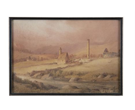 CHARLES (VALLENCEY) PRATT (1789-1865)GlendaloughWatercolour, 29 x 43cmSigned verso with initials and inscribed by the artist 