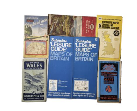 Collection of Vintage Road Maps, covering England, Scotland and Wales, including Bartholomew Cyclists & Ramblers map of the  