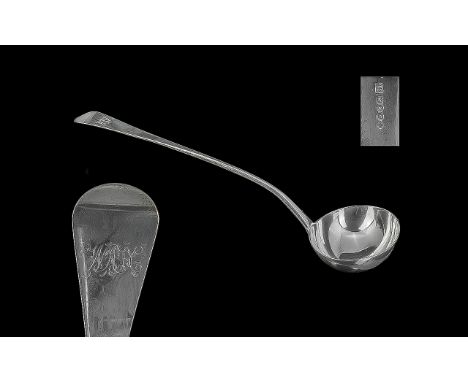 William IV Sterling Silver Ladle of Pleasing Proportions. Hallmark London 1836, Makers Mark John, Henry and Charles Lias. Len