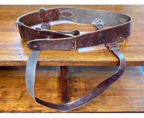 Sam Brown Leather Army 'Sam Brown' belt / Shoulder Strap, WWII.