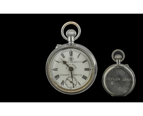 Indian Colonial White away Laidlaw & Co Swiss Made Mixed Metal Dwarf Tempus - High Quality Open Faced Keyless Pocket Watch. c