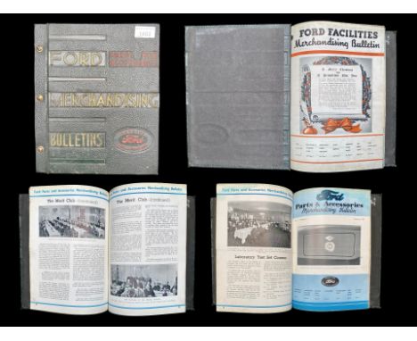 Motor Car Ephemera Interest Ford Merchandising Bulletins Parts and Accessories Manual dated for 1936. Genuine Ford parts and 