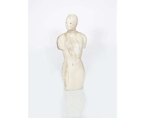 ‡ Christie Brown (born 1946) Stone Mother 4, 1996 slab built white pottery with inclusions and red painted glaze highlights 7