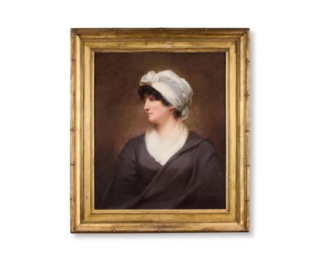 SIR HENRY RAEBURN (SCOTTISH 1756 - 1823) PORTRAIT OF KATHERINE, LADY MACKENZIE OF SLEAT (1754-1829), HALF LENGTH IN A GRAY WR
