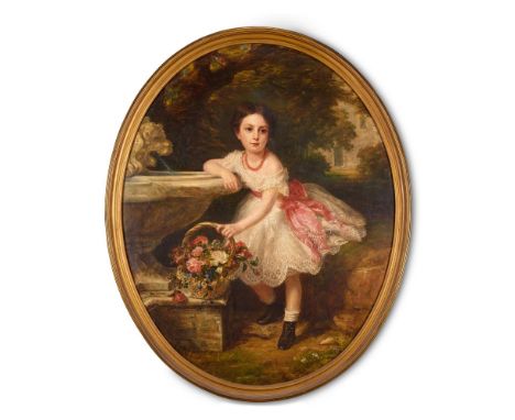 BERNARDO AMICONI (BRITISH/ITALIAN CIRCA 1825-1880) PORTRAIT OF MARIGO PETER RODOCANACHI (1861-1947) Oil on canvas, oval  Sign