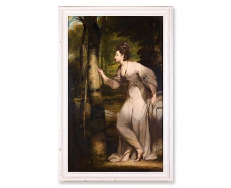 AFTER SIR JOSHUA REYNOLDS  PORTRAIT OF MRS LLOYD AS ROSALIND IN AS YOU LIKE IT Oil on canvas 114 x 70cm (44¾ x 27½ in.)The si