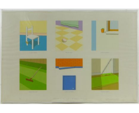 Jeffrey Edwards,
colour screen print "Threats To The Safety Of Human Beings," signed in pencil, dated '70, s 20" x 30", toget