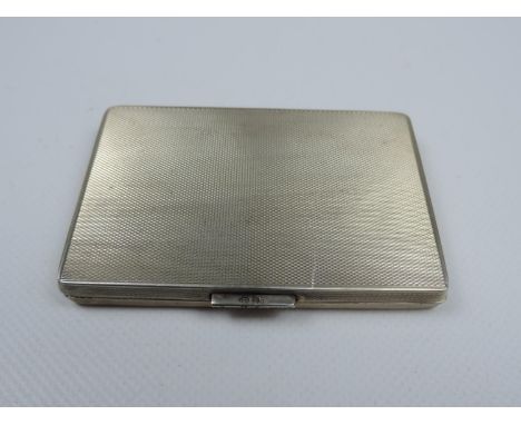 Sterling Silver Engine Turned Cigarette Case - 53 grams 