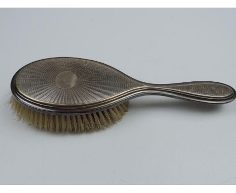 London Silver Engine Turned Hand Mirror 