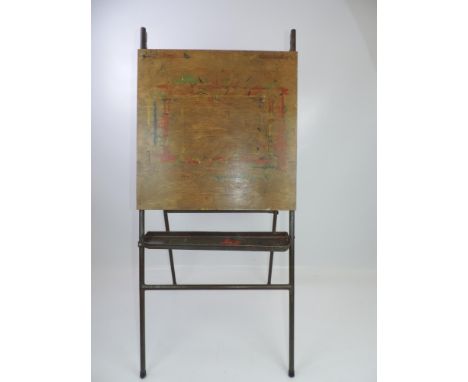 Vintage Industrial Look Child's A-Frame Easel 