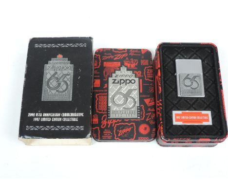 Boxed 1997 65 Year Commemorative Zippo Lighter 
